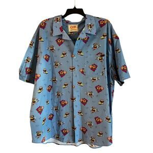 Casual Blue Graphic Shirt